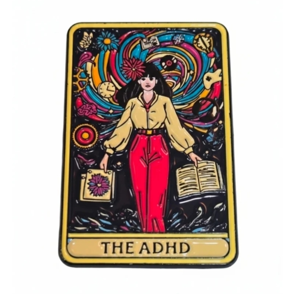 "The ADHD" Tarot Card Enamel Pin - Mental health awareness